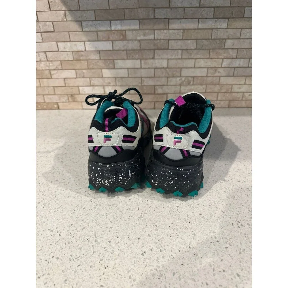 FILA Oakmont TR purple Multi Color Block‎ Leather Chunky Sneakers